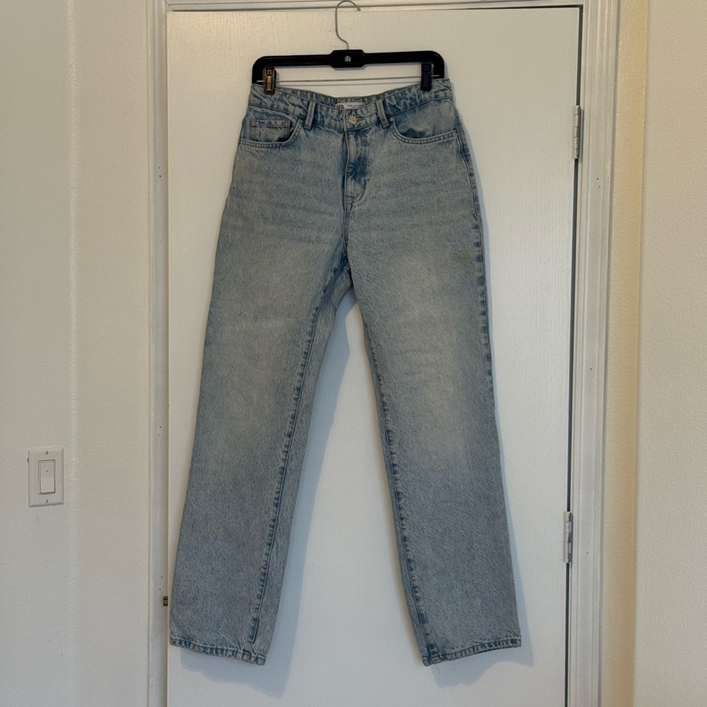Zara Light Blue straight leg Jeans